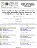 Improving Safety at HighwayRail Grade Crossings in Florida While Maintaining Continuity of Passenger and Freight Flows A MultiObjective Approach