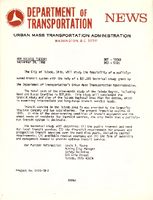 Department of Transportation News Urban Mass Transportation Administration DOT10068