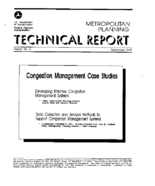 Metropolitan Planning Technical Report No 8