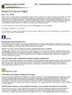 Human Environment Digest April 16 2020