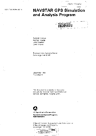 NAVSTAR GPS Simulation and Analysis Program Final Report