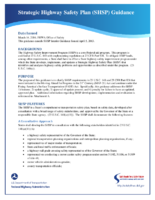Strategic Highway Safety Plan SHSP Guidance