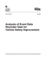Analysis of event data recorder data for vehicle safety improvement
