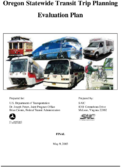 Oregon Statewide Transit Trip Planning Evaluation Plan