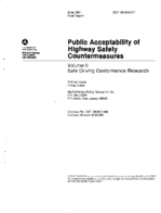 Public Acceptability of Highway Safety Countermeasures Volume 2 Safe Driving Conformance Research