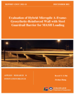 Evaluation of Hybrid Micropile AFrameGeosyntheticReinforced Wall with Steel Guardrail Barrier for MASH Loading