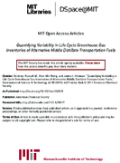 Quantifying Variability in Life Cycle Greenhouse Gas Inventories of Alternative Middle Distillate Transportation Fuels