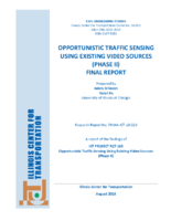 Opportunistic Traffic Sensing Using Existing Video Sources Phase II Final Report 2018