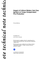 Impact of Lithium Battery Vent Gas Ignition on Cargo Compartment Fire Protection