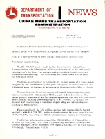 Department of Transportation News Urban Mass Transportation Administration DOT 6771
