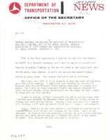 Remarks Prepared for Delivery by Secretary of Transportation William T Coleman Jr to the Annual Meeting American Association of State Highway and Transportation Officials