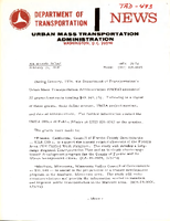 Department of Transportation News Urban Mass Transportation Administration UMTA 2574