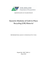 Dynamic Modulus of ColdinPlace Recycling CIR Material