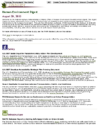 Human Environment Digest August 20 2020