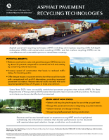 Asphalt Pavement Recycling Technologies