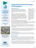 Impact of Urban Speed Limit Changes on Driving Speeds Technical Summary