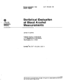 Statistical Evaluation of Blood Alcohol Measurements