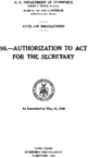 Part 96 Authorization To Act For The Secretary