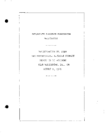 Interstate Commerce Commision Report of the Accident  Investigation Occuring on the PENNSYLVANIA RAILROAD WATSONTOWN PA