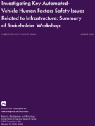 Investigating Key Automated Vehicle Human Factors Safety Issues Related to Infrastructure Summary of Stakeholder Workshop