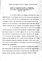 Abstract of the Paper  Highway Improvement Policies  Federal State and Local