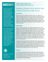 SpeedingRelated MultiVehicle Fatal Crashes Involving Large Trucks