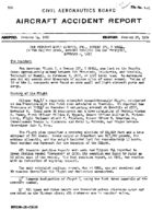 Investigation of Aircraft Accident PAN AMERICAN WORLD AIRWAYS PACIFIC OCEAN 19571109