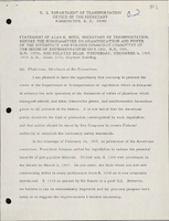 Statement of Alan S Boyd Secretary of Transportation Before the Subcommittee on Communications and Power of the Interstate and Foreign Commerce Committee of the House of Representatives on S 1166 HR 6551 HR 13936 and Related bills Washington DC