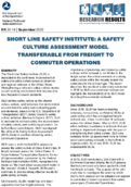 Short Line Safety Institute A Safety Culture Assessment Model Transferable from Freight to Commuter Operations Research Results