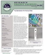 Trip Generation for Various Sites Research Project Capsule 242SS