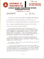 Department of Transportation News Urban Mass Transportation Administration UTMA 4474
