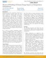Numerical Modeling of Climate Change Impacts on Transportation Embankments Research Brief