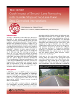 Crash Impact of Smooth Lane Narrowing with Rumble Strips at TwoLane Rural StopControlled Intersections  techbrief