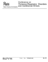 Conference on PulmonaryRespiratory Disorders and Commercial Drivers