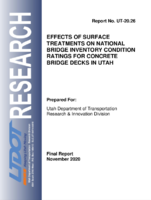 Effects of Surface Treatments on National Bridge Inventory Condition Ratings for Concrete Bridge Decks in Utah