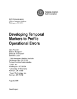 Developing Temporal Markers to Profile Operational Errors