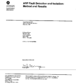 ARP Fault Detection and Isolation Method and Results