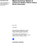 Measuring Energy Release of LithiumIon Battery Failure Using a Bomb Calorimeter