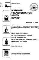 Interstate Commerce Commision Report of the Accident  Investigation Occuring on the CONRAIL SALTSBURG PA
