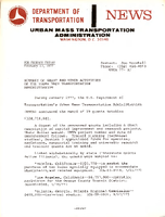 Department of Transportation News Urban Mass Transportation Administration UMTA 7712