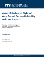 Value of Dedicated RightofWay Transit Service Reliability and User Impacts