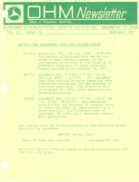 Office of Hazardous Materials Newsletter September 1973