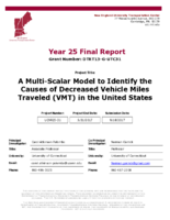 A MultiScalar Model to Identify the Causes of Decreased Vehicle Miles Traveled VMT in the United States