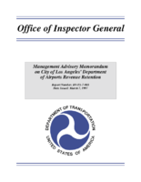 Management Advisory Memorandum on City of Los Angeles Department of Airports Revenue Retention