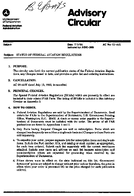AC 0044X Status of Federal Aviation Regulations