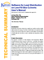 Software for Load Distribution on LowFill Box Culverts Users Manual