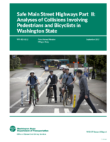 Safe main street highways part II  analyses of collisions involving pedestrians and bicyclists in Washington State