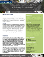 Accommodating Pedestrians  Bicyclists at Continuous Flow Intersections Project Brief