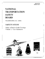 National Transportation Safety Board Safety Study Safety At Passive Grade Crossings Volume 2 Case Summaries