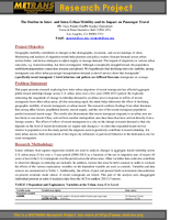 The Decline in Inter and IntraUrban Mobility and its Impact on Passenger Travel Research Project